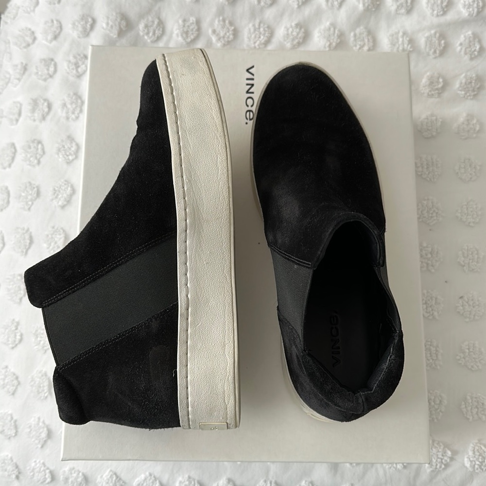 Vince Warren Platform Hightop Suede Sneaker